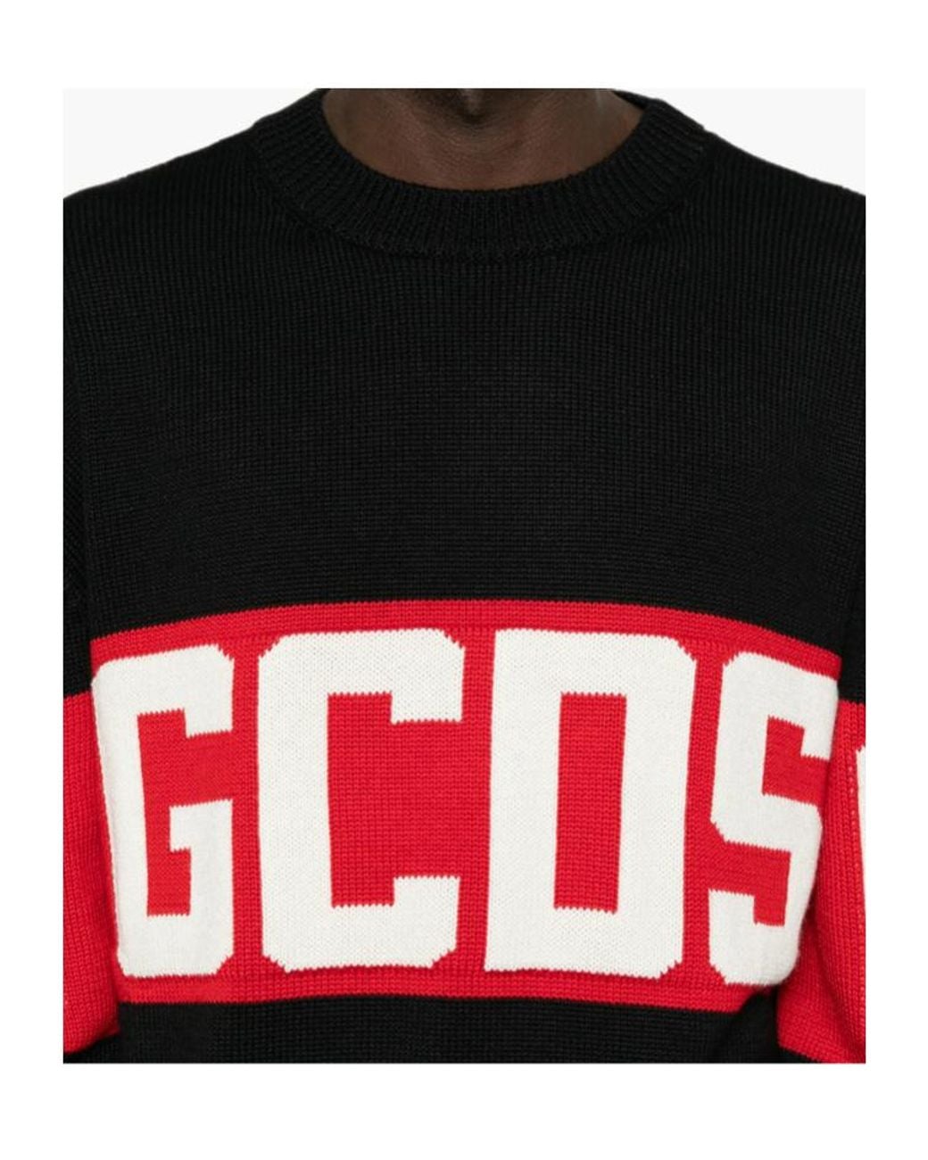 Gcds Red Crew-Neck Sweater for men