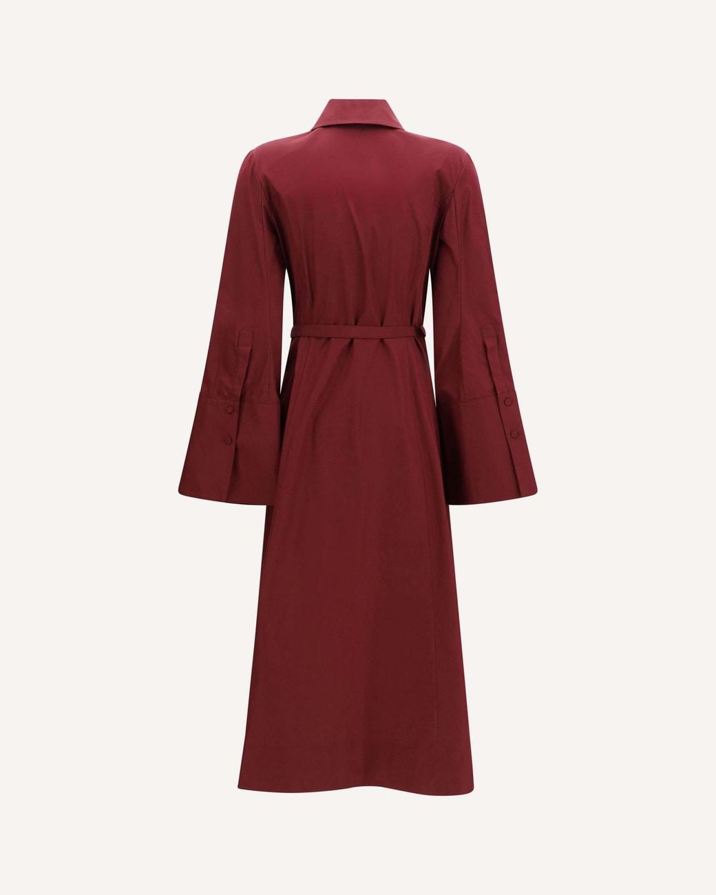 Gabriela Hearst Red Carmina Belted Maxi Dress
