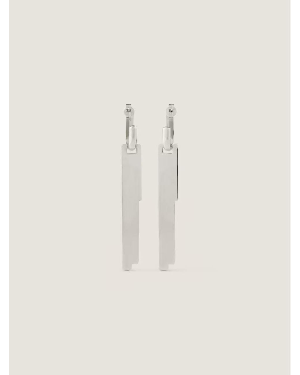 Givenchy White Tape Earrings