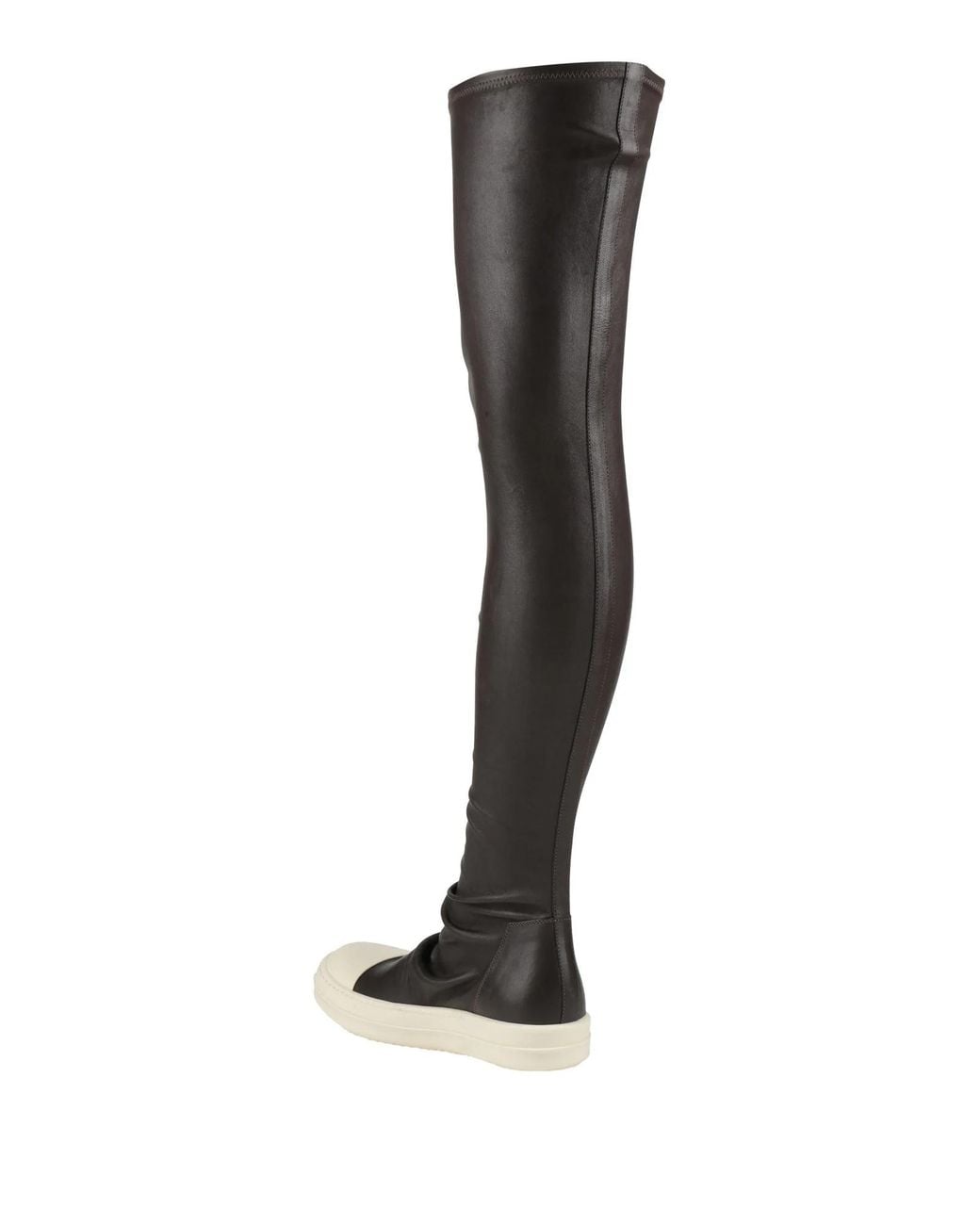 Rick Owens White Over-The-Knee Boots