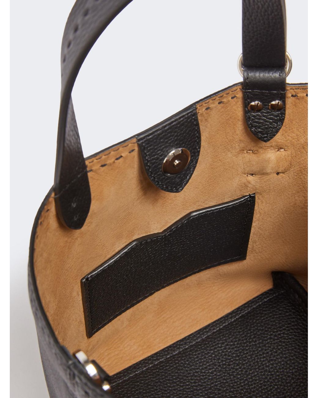 Max Mara Black Extra-Small Leather Archetipo Bag