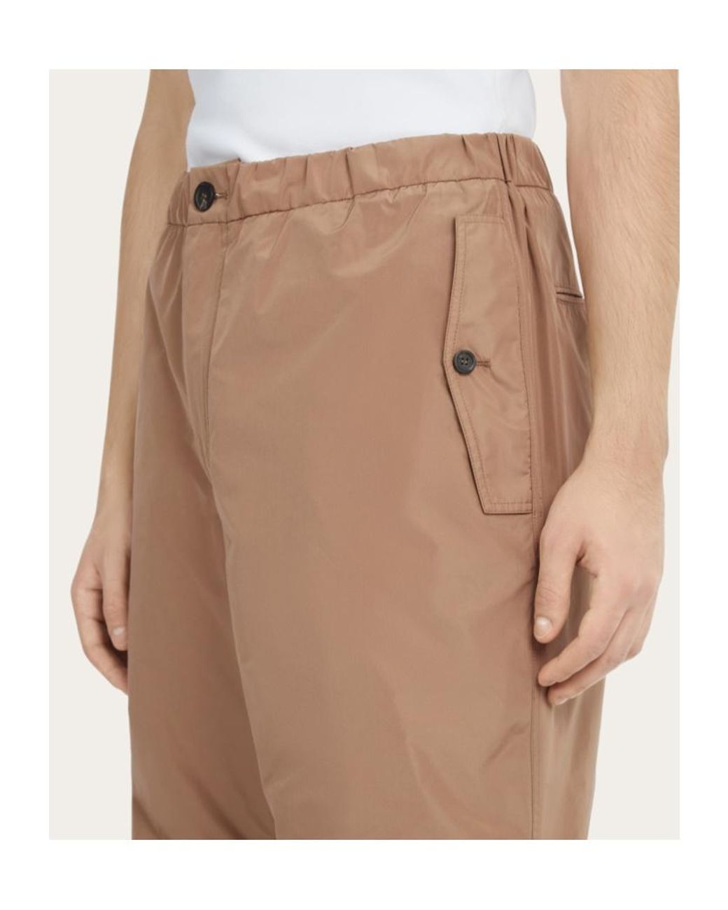 Ferragamo Natural Ferragamo Straight Leg Cargo Pants for men