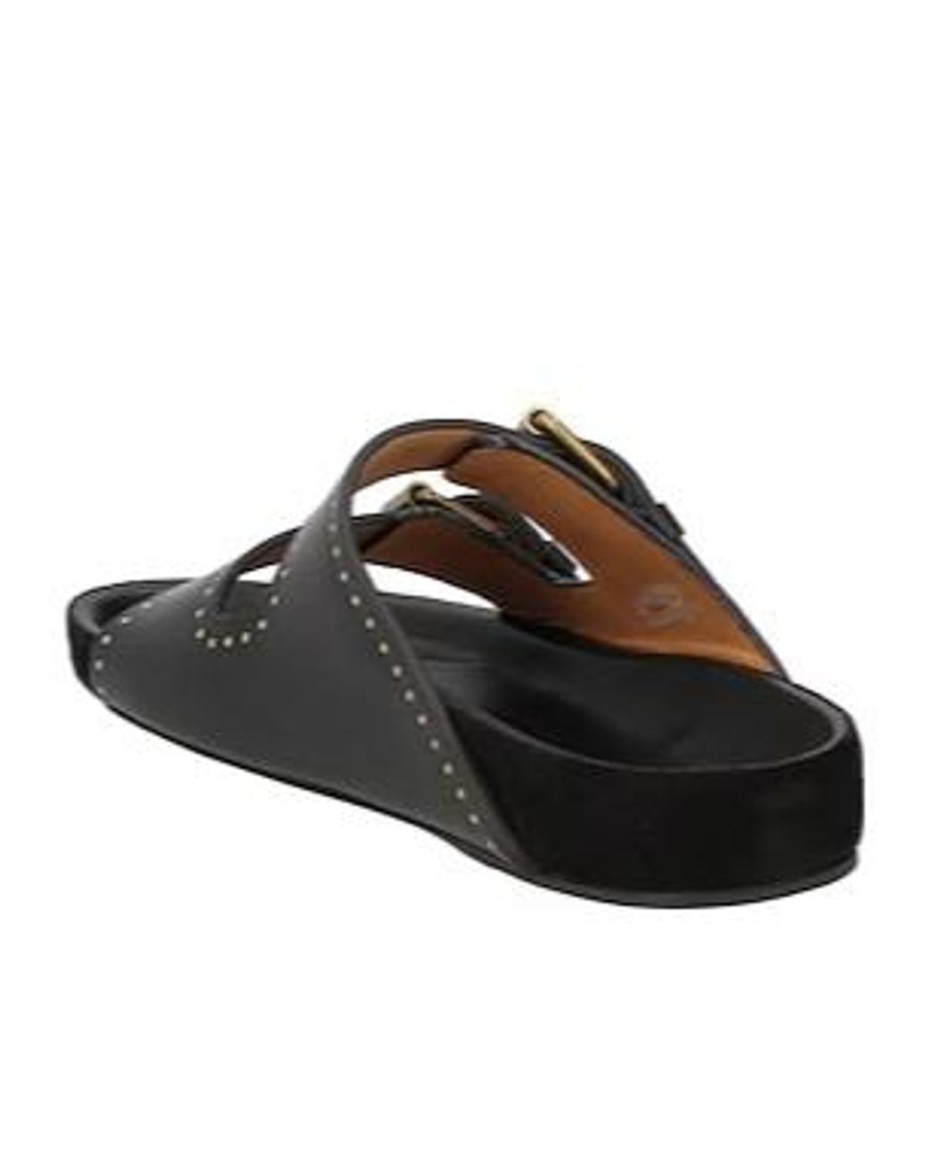 Isabel Marant Black Minimalist Solidcolor Leather Sandals