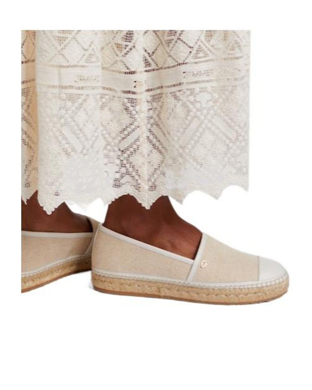 Gianvito Rossi White Leather-Trimmed Canvas Espadrilles