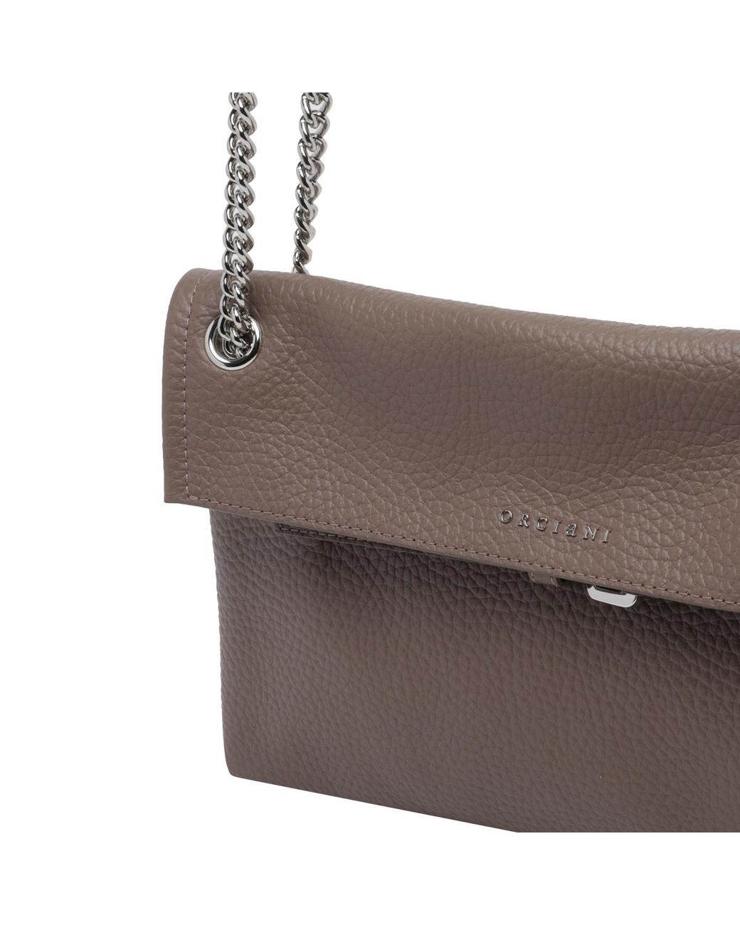 Orciani Brown Venus Small Chain Shoulder Bag