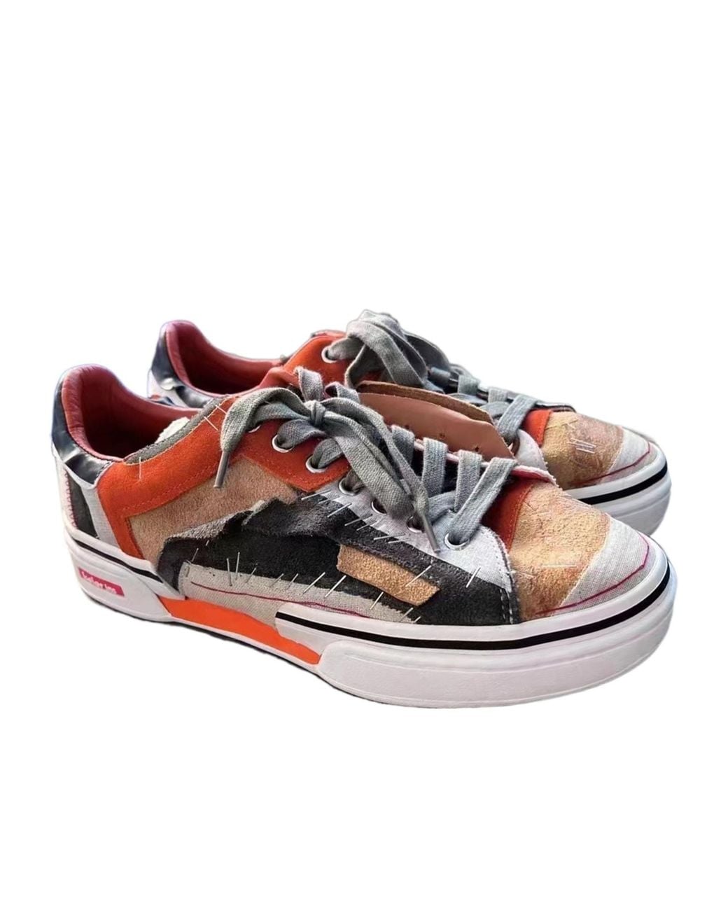 Kolor White Vintage Lace-Up Sneakers for men