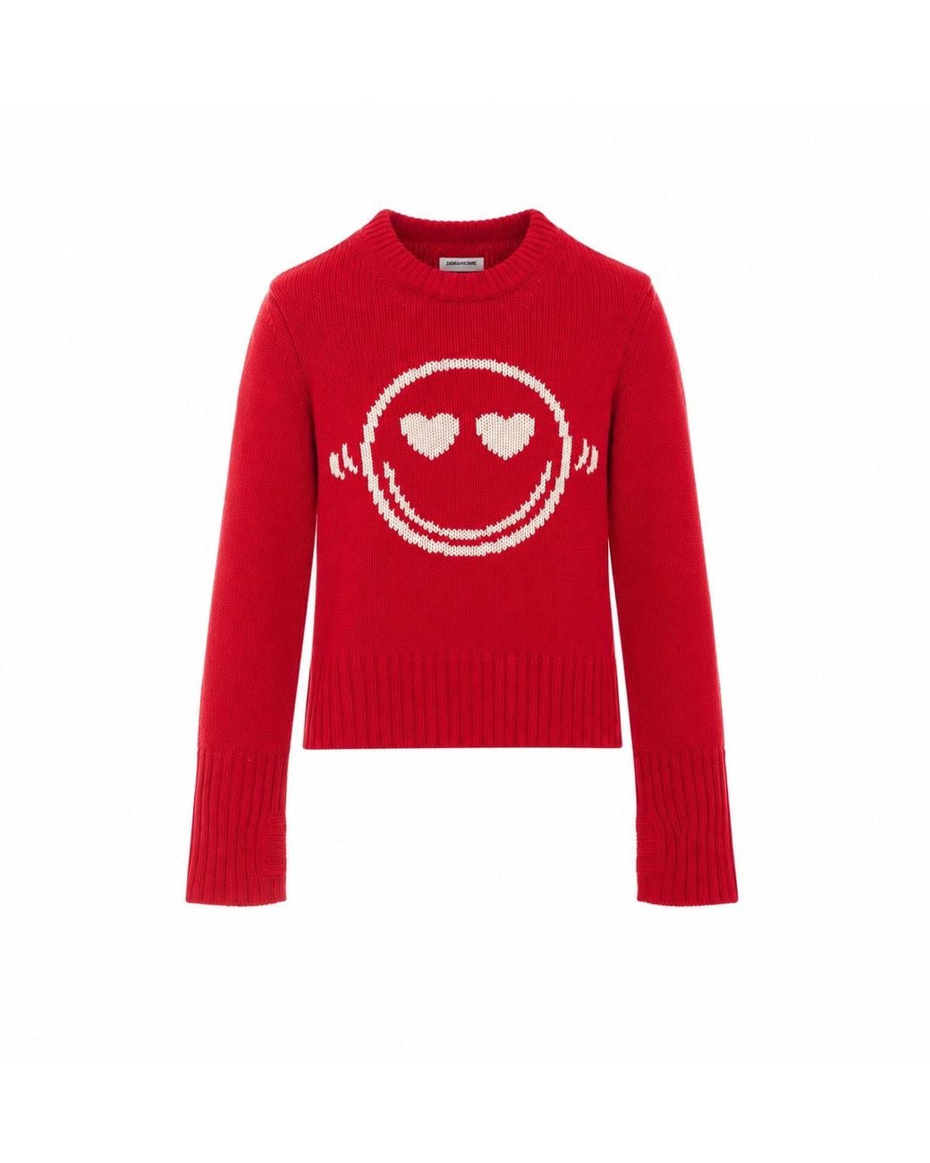 Zadig & Voltaire Red Crew-Neck Long-Sleeve Sweater