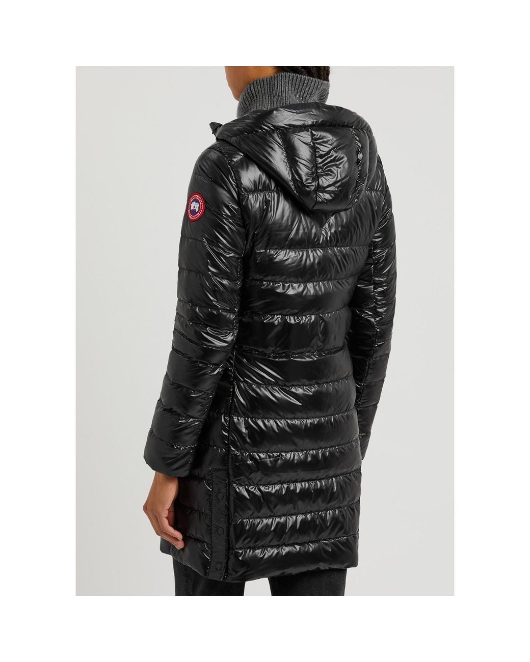 Canada Goose Black Minimalist Long Hooded Down Jacket