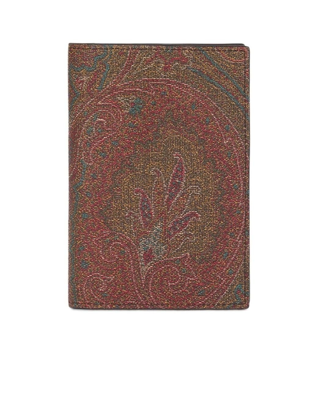 Etro Brown Arnica Passport Case for men
