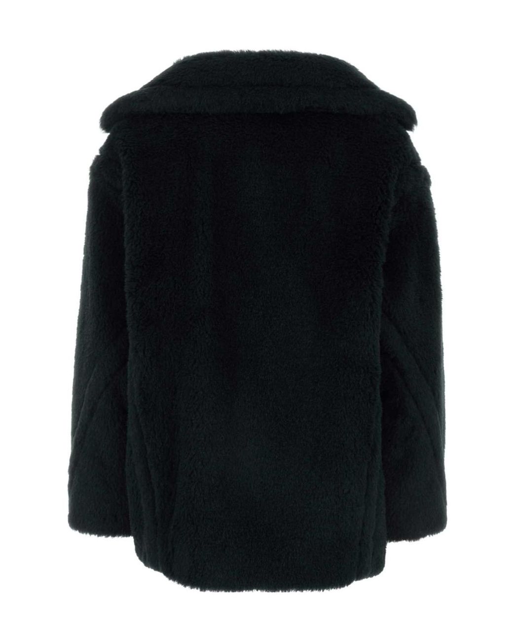 Max Mara Black Olga Double-Breasted Teddy Coat