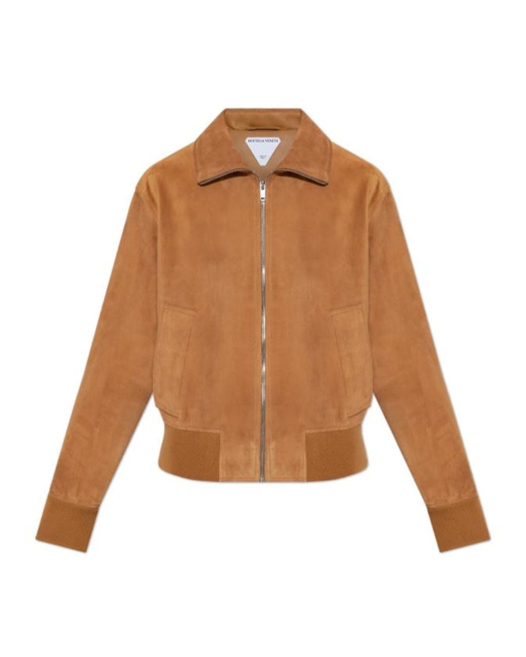 Bottega Veneta Brown Zipped Leather Jacket