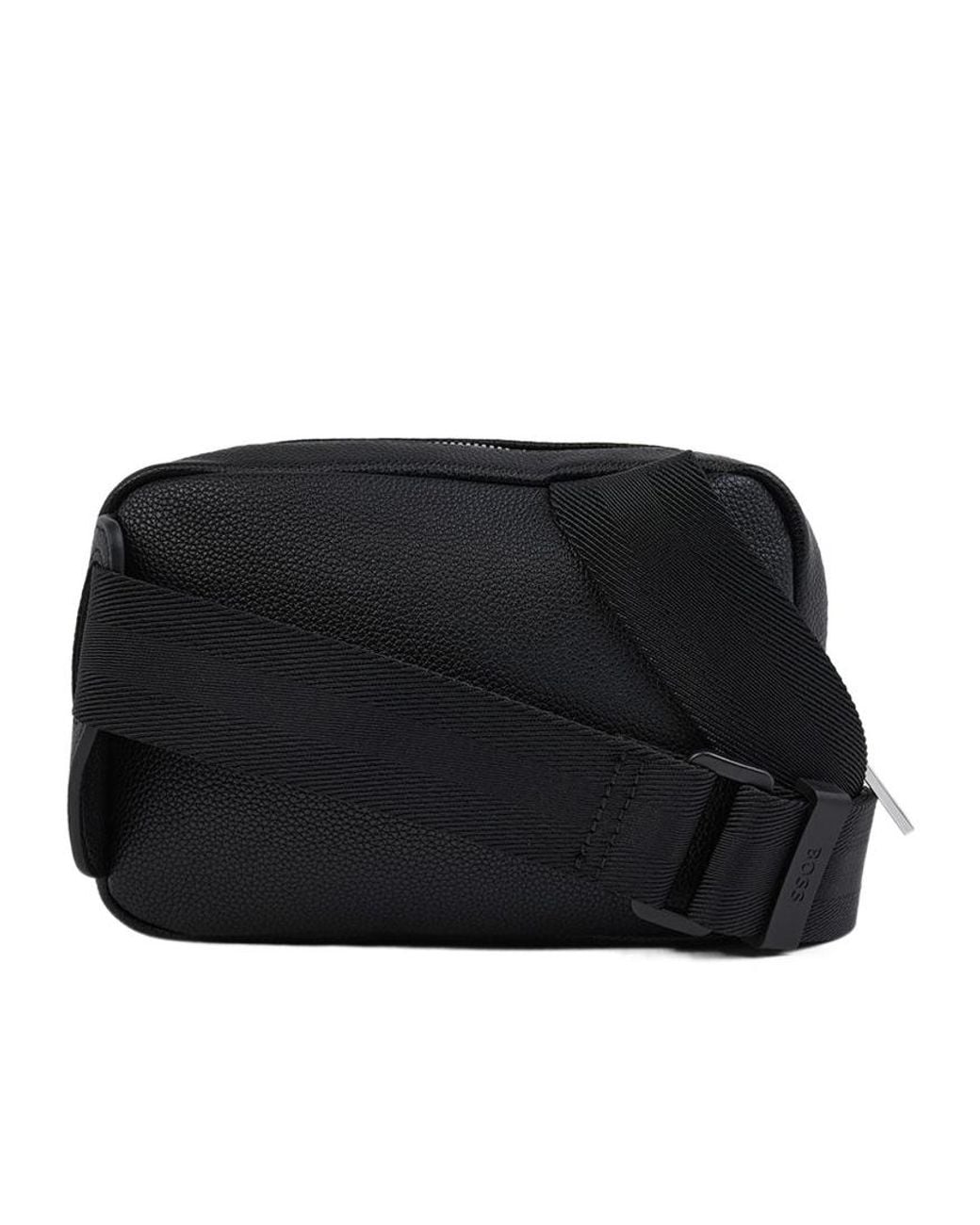 Boss Black Logo Zip-Fastening Shoulder Bag for men