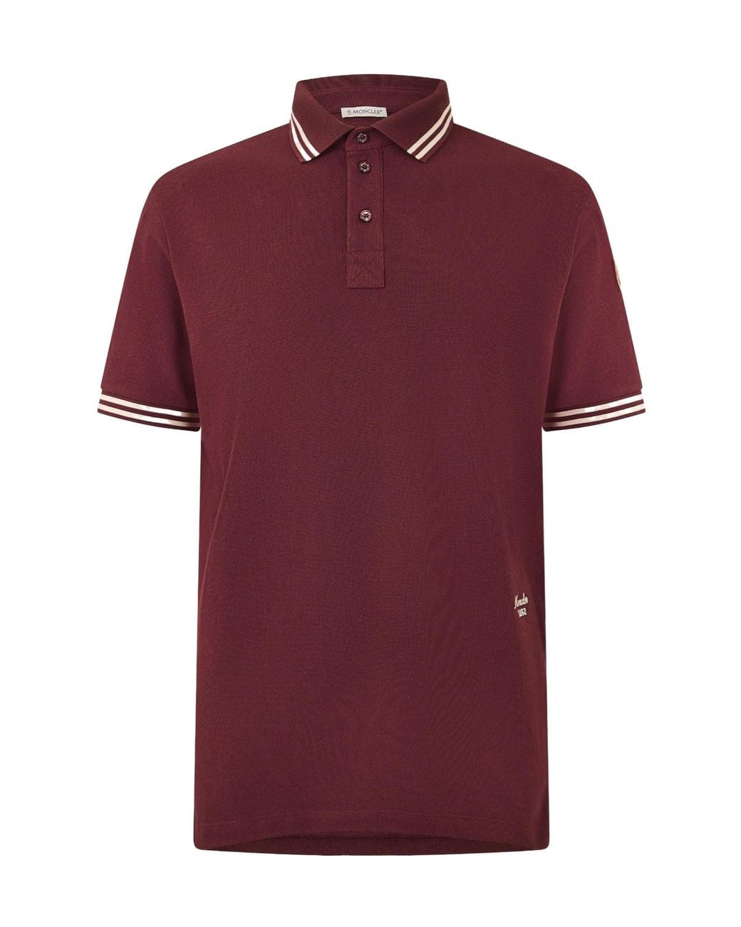 Moncler Red Shortsleeve Polo Shirt for men