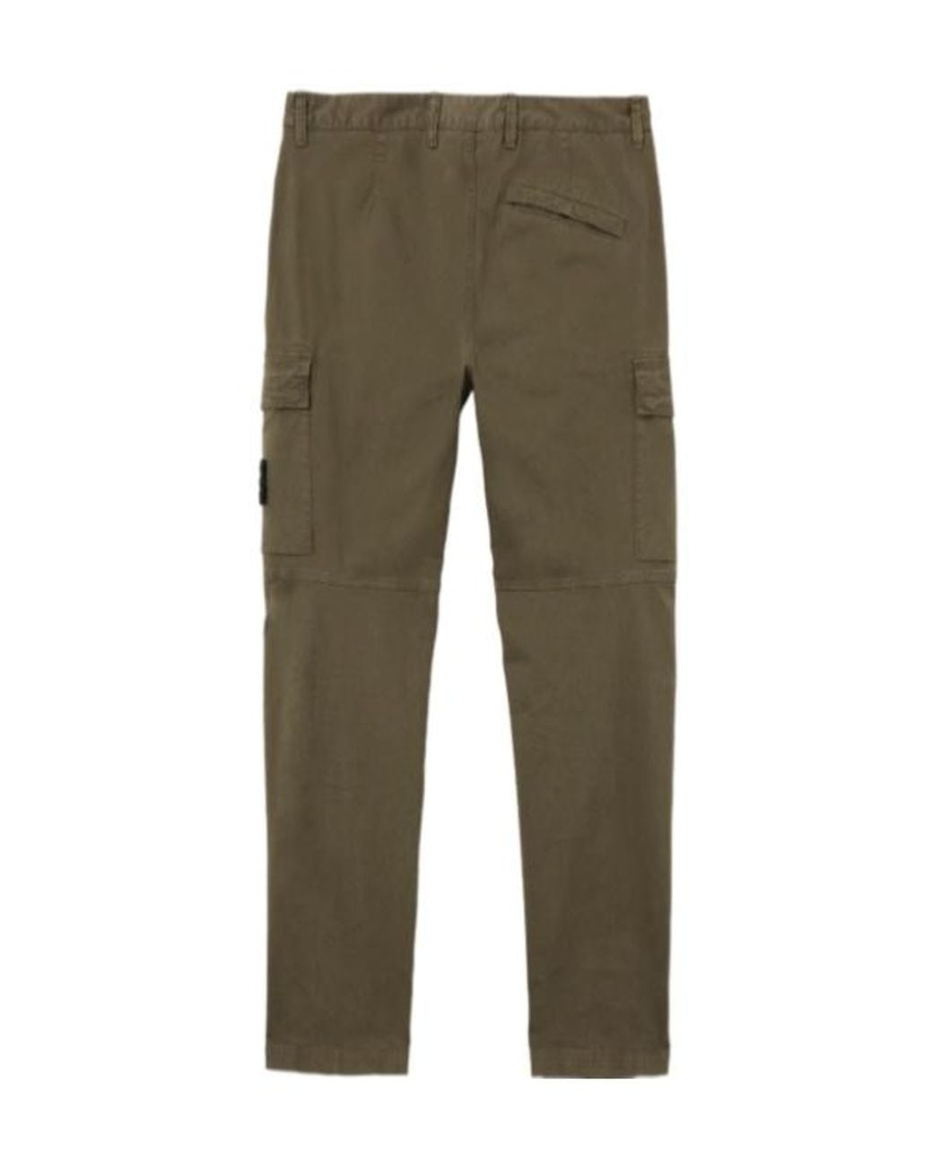 Stone Island Green Logo Patch Pants for men