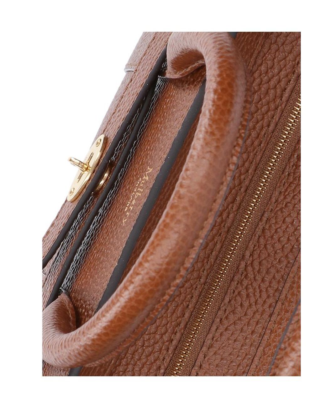 Mulberry Brown Bayswater Logo-Printed Mini Tote Bag