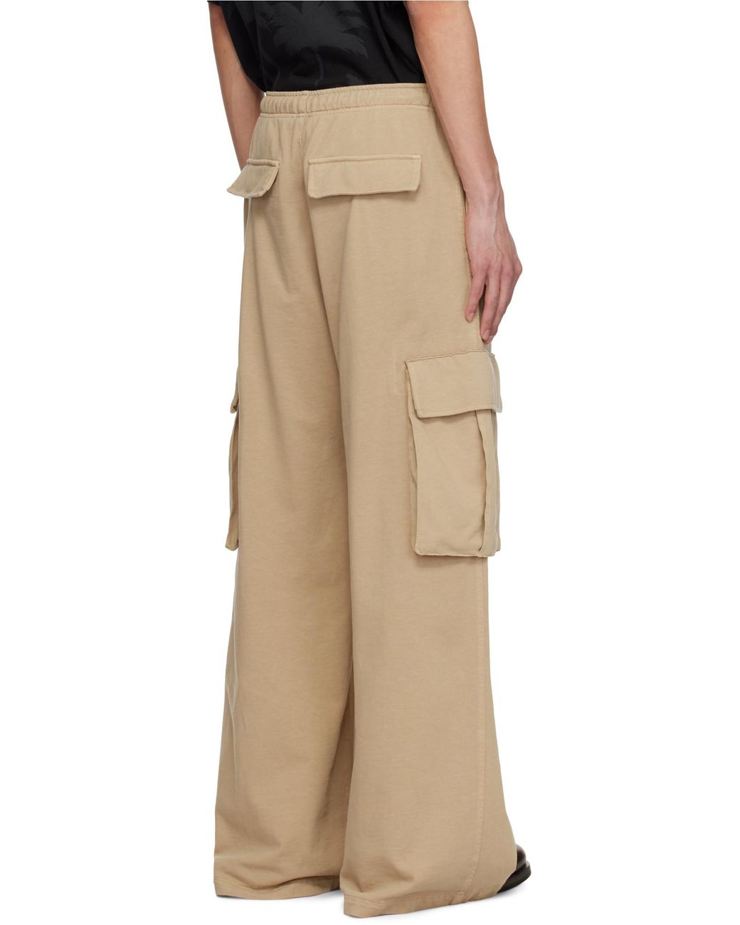 Palm Angels Natural Cargo-Pockets Sweatpants for men