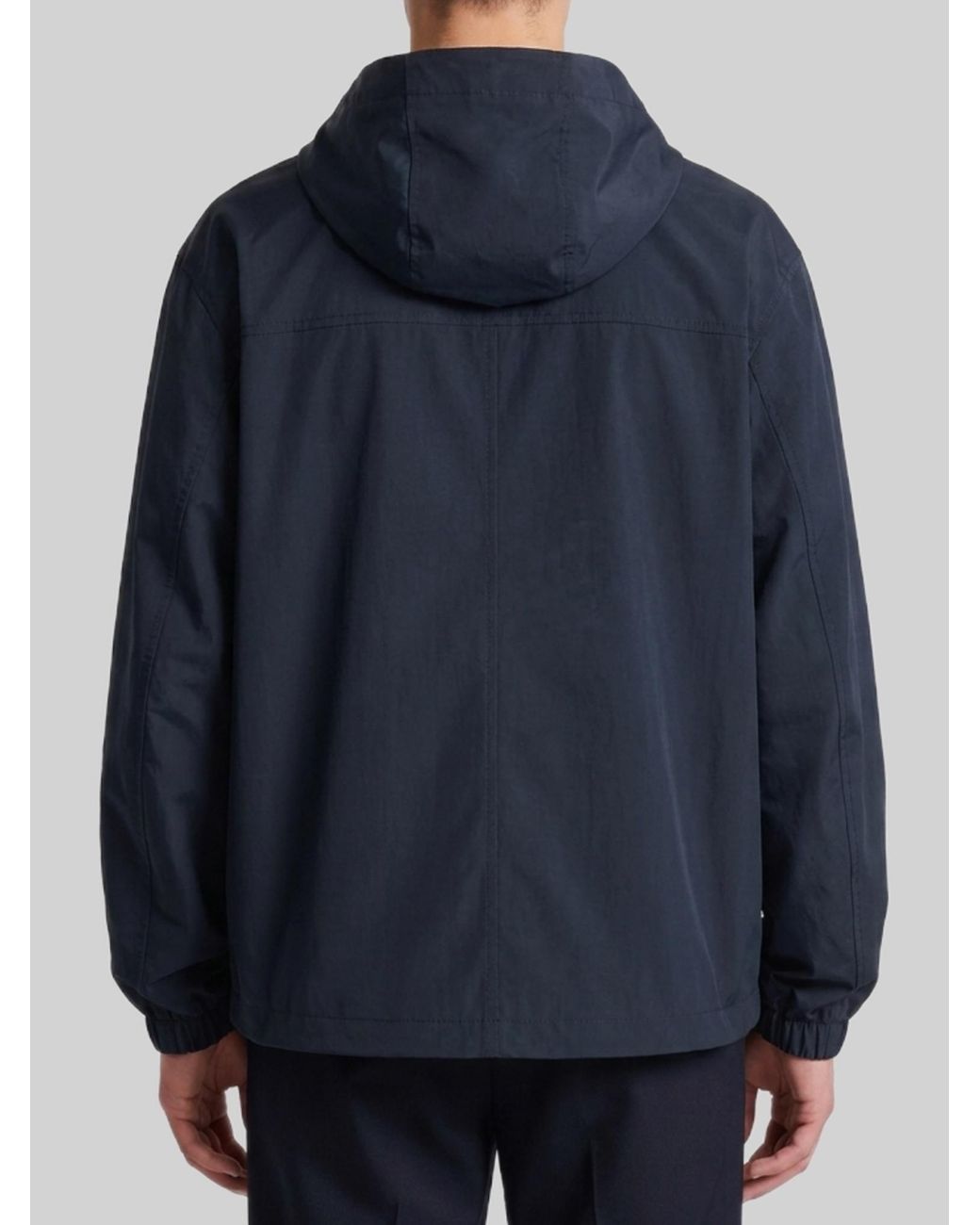 Dior Blue Montaigne Logo Hooded Jacket for men