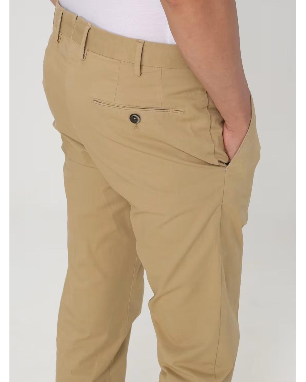 PT01 Natural Pt Torino Tailored Trousers for men
