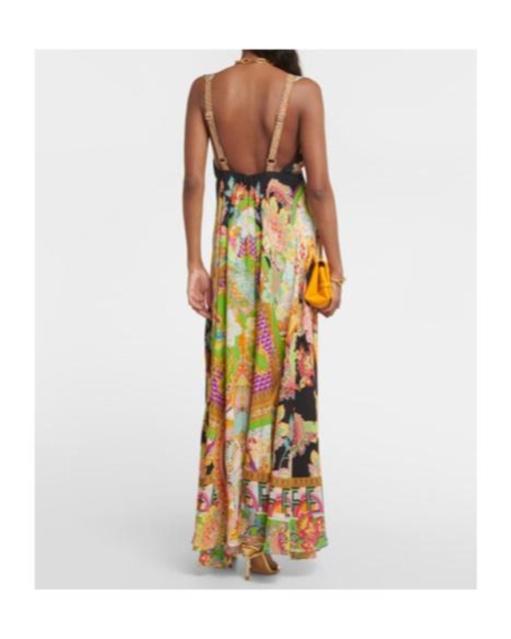 Camilla Metallic Printed Silk Maxi Dress