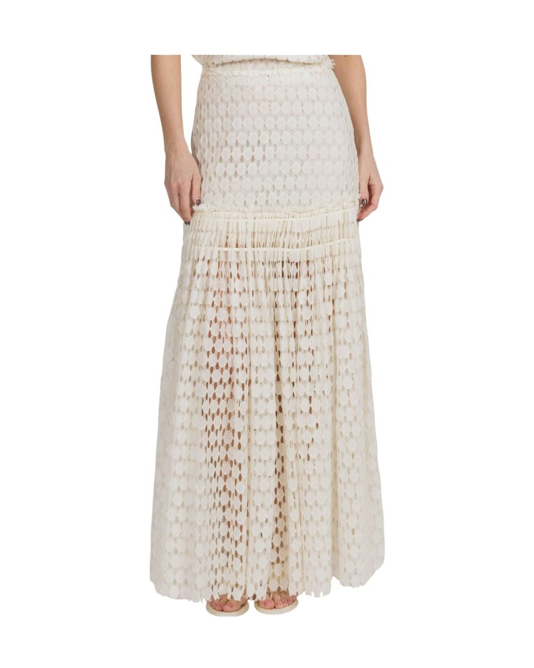 Ulla Johnson White Hollow-Out Dress