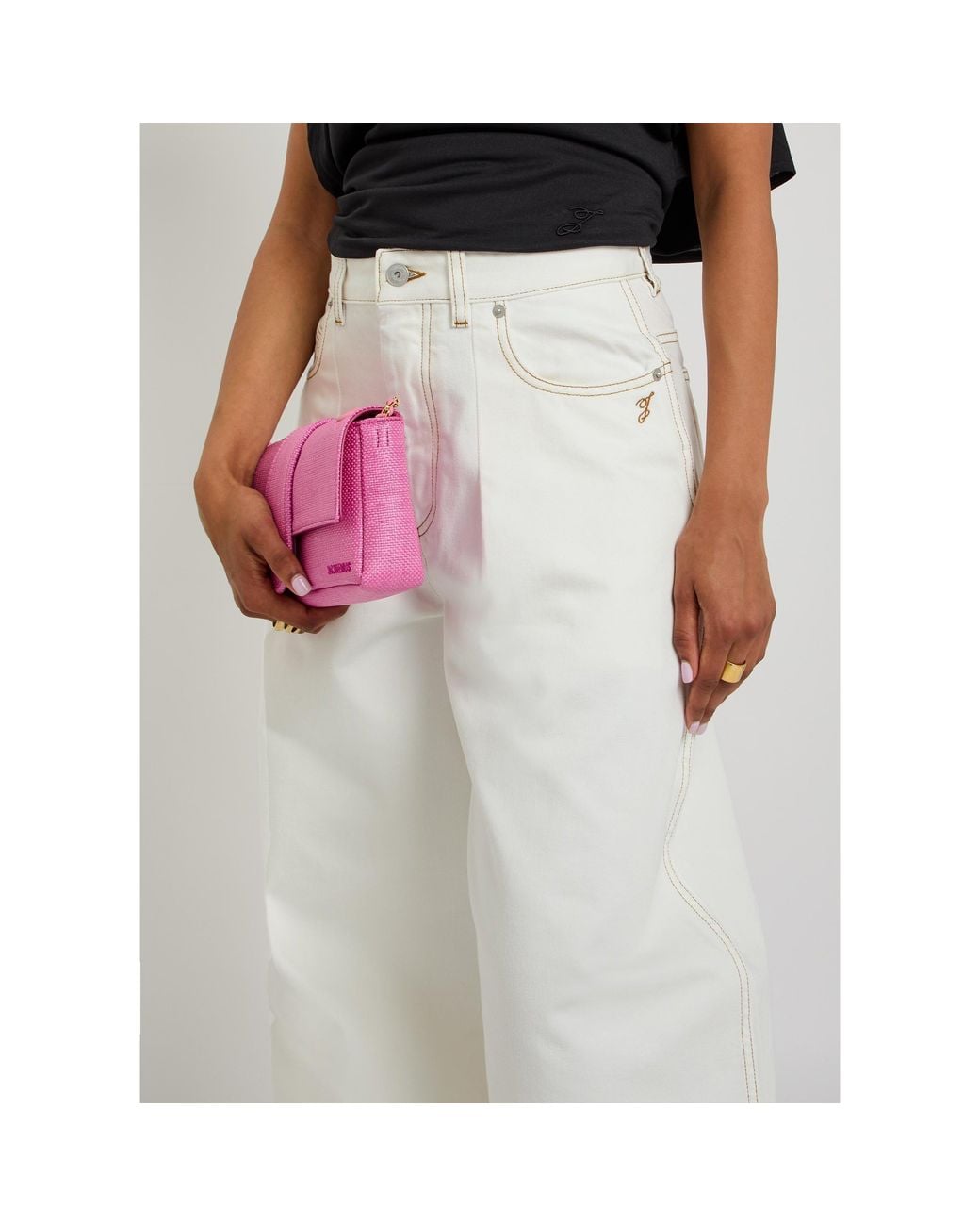 Jacquemus White Loose Jeans