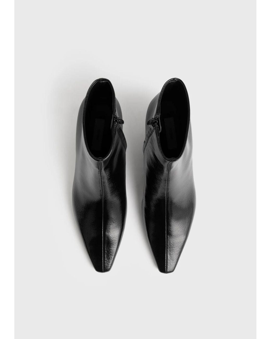 Totême  Black Side Zipper Ankle Boots