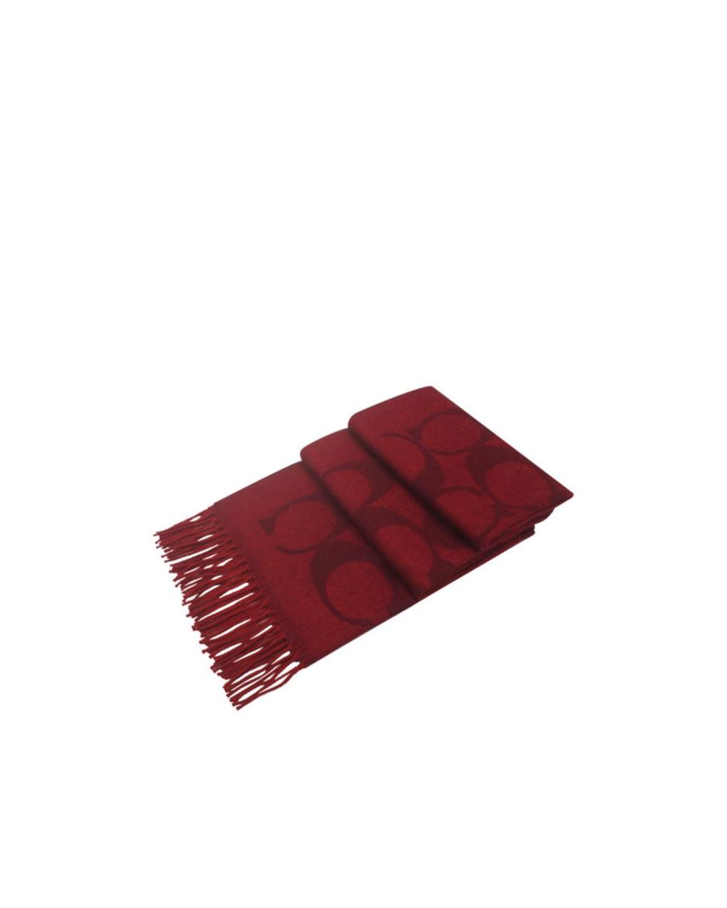 COACH Red Tassel Scarf