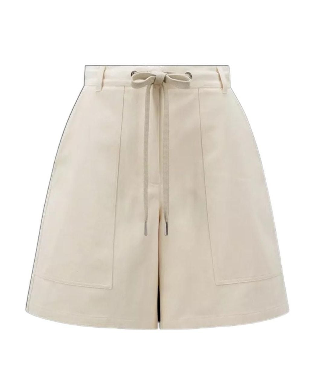 Moncler Natural Cotton Shorts