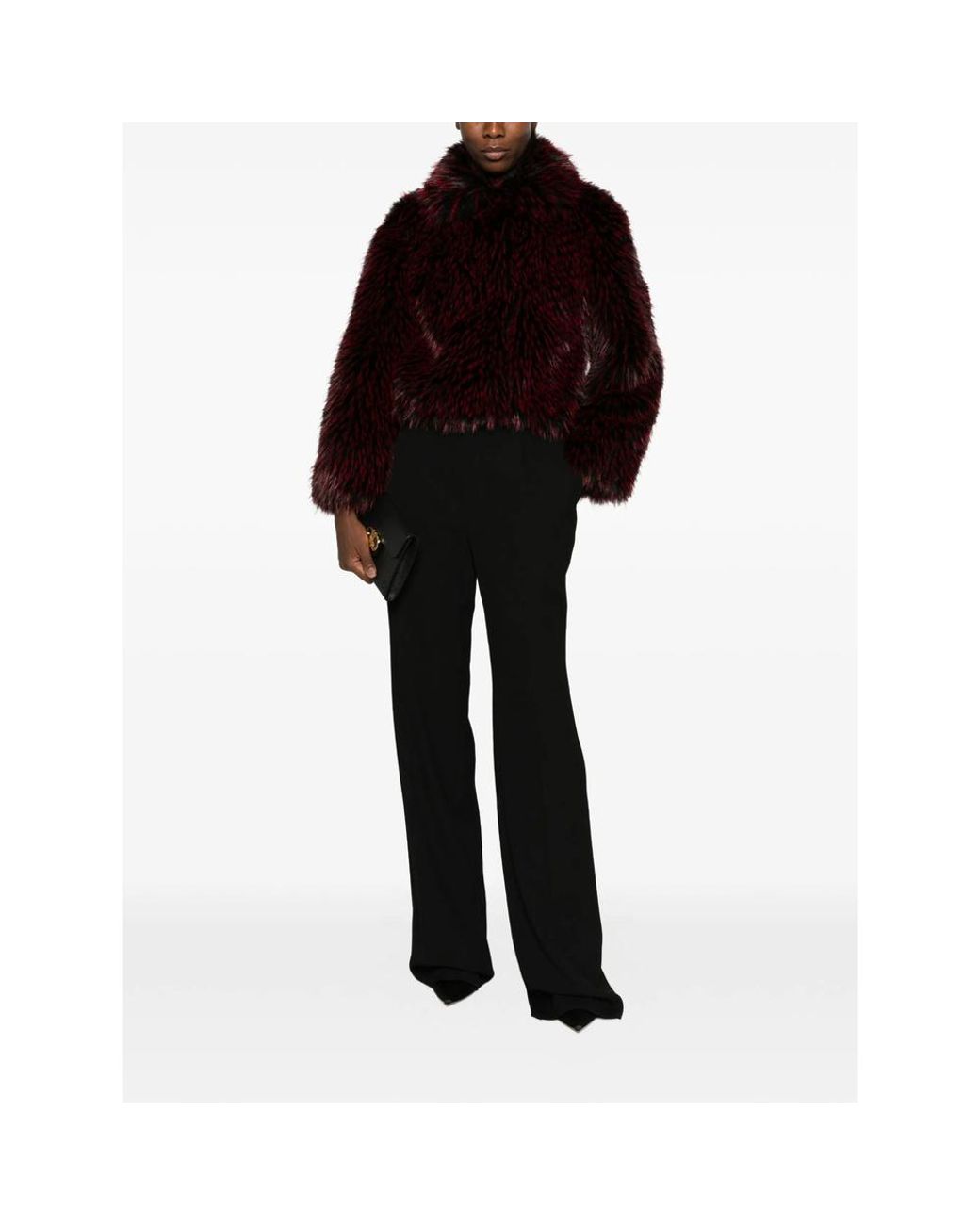 Saint Laurent Black Mid-Rise Tailored Pants