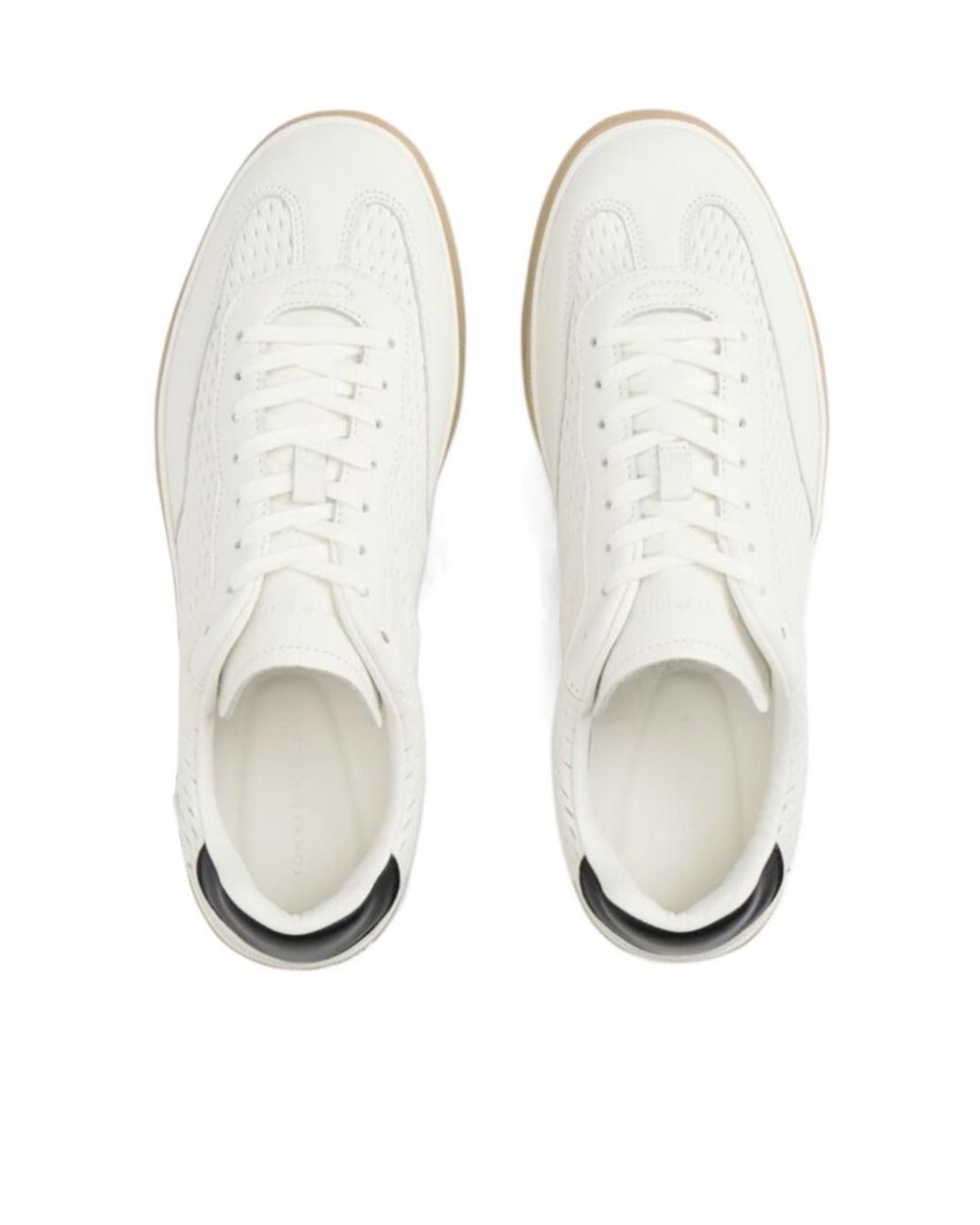 Tommy Hilfiger White Textured Low-Top Sneakers for men