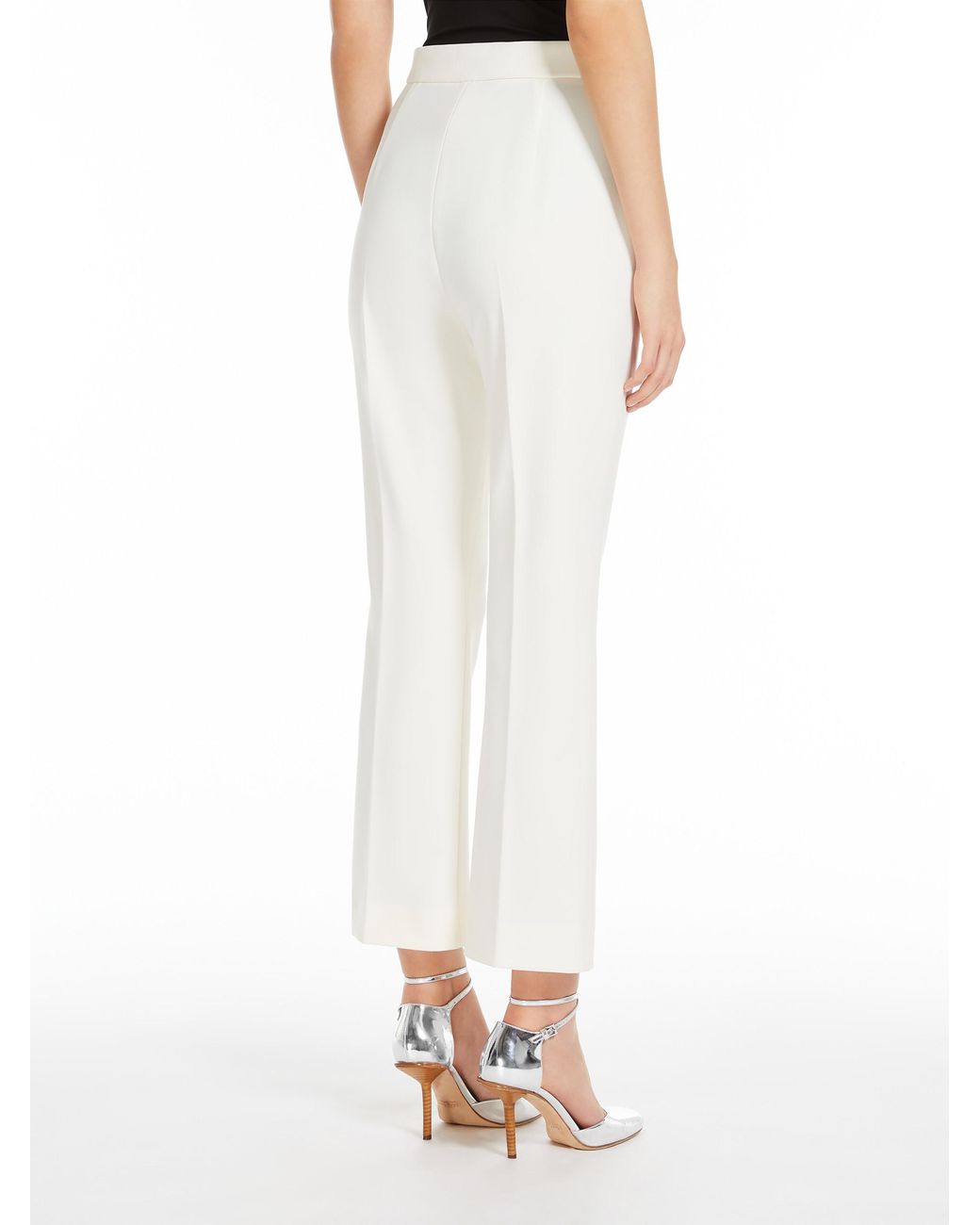 Max Mara White High Waist Regular Fit Pants