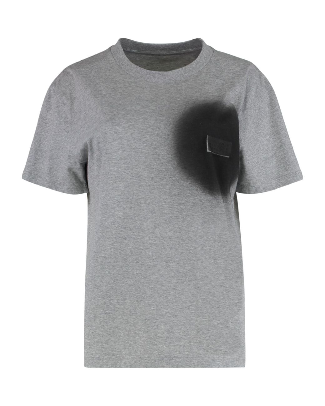 MM6 by Maison Margiela Gray Spray Paint T-Shirt