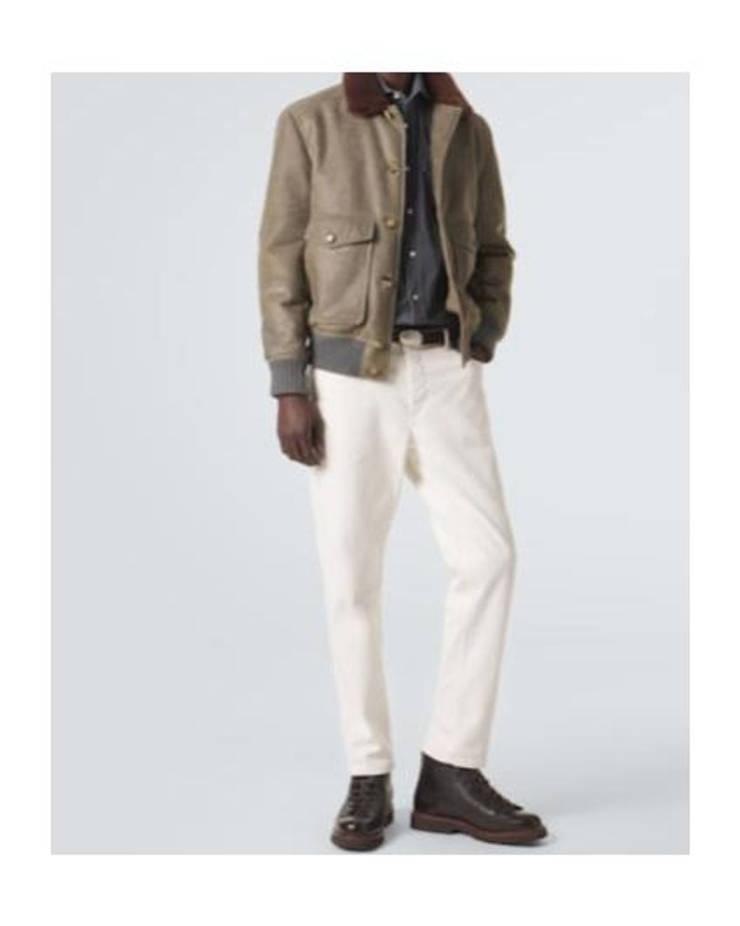 Brunello Cucinelli Blue Denim Shirt for men