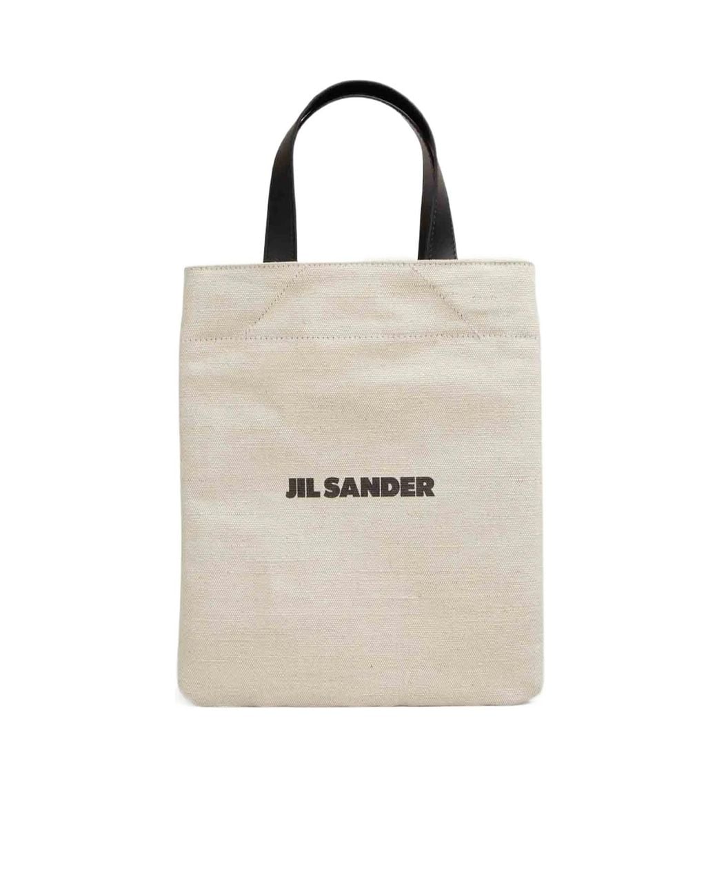 Jil Sander Natural Logo Top Handle Tote Bag for men