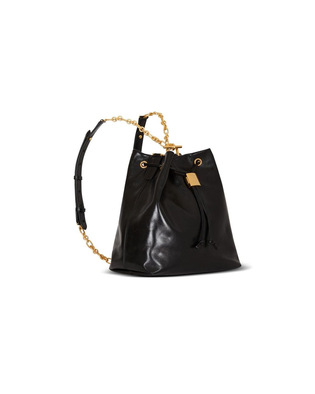 Balmain Black Pulse Calfskin Leather Backpack