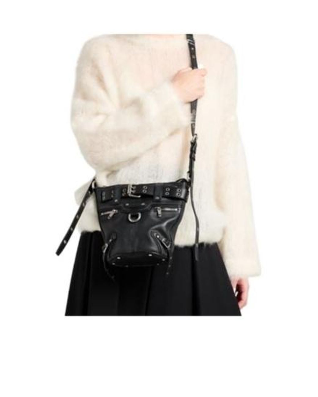Balenciaga Black Plain Colour Cross-Body Bags
