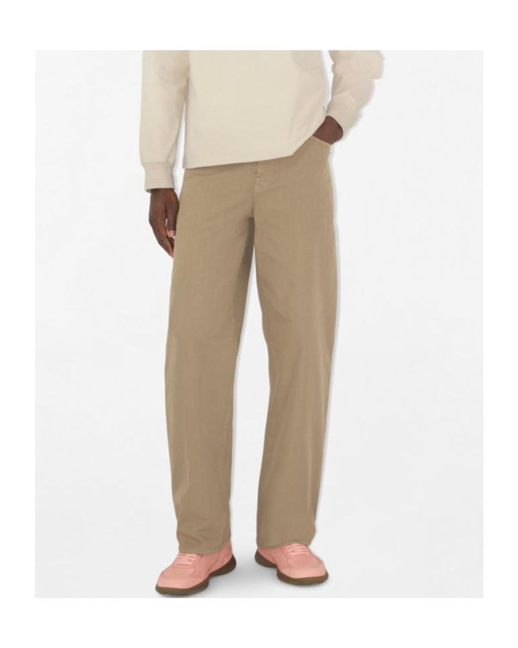 Burberry Natural Logo Patch Straight-Leg Trousers for men