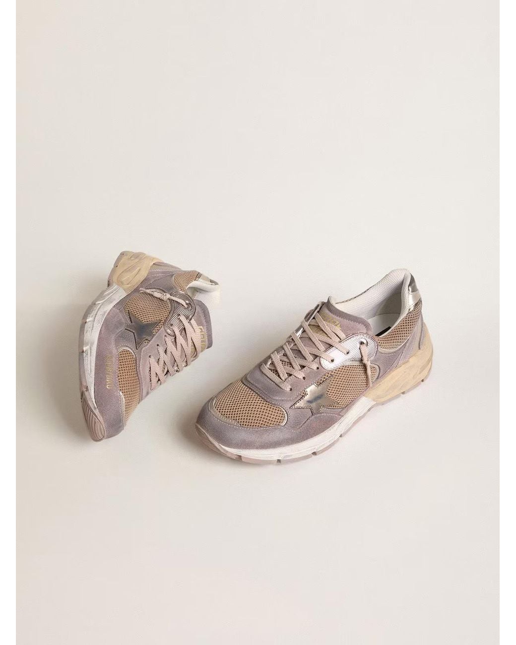 Golden Goose Deluxe Brand Pink Dad-Star Lace-Up Sneakers