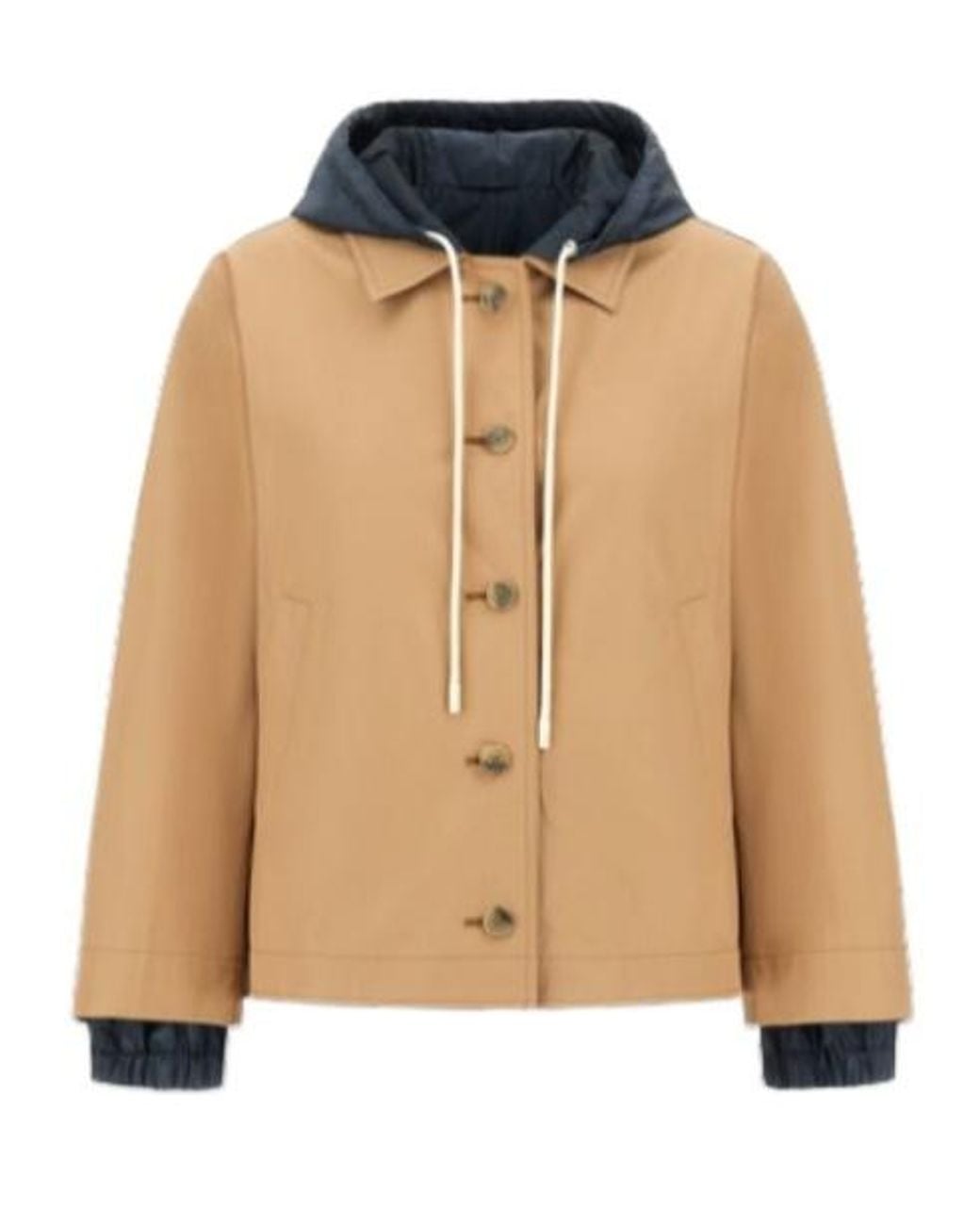 Herno Natural Reversible Dean Hooded Button Jacket