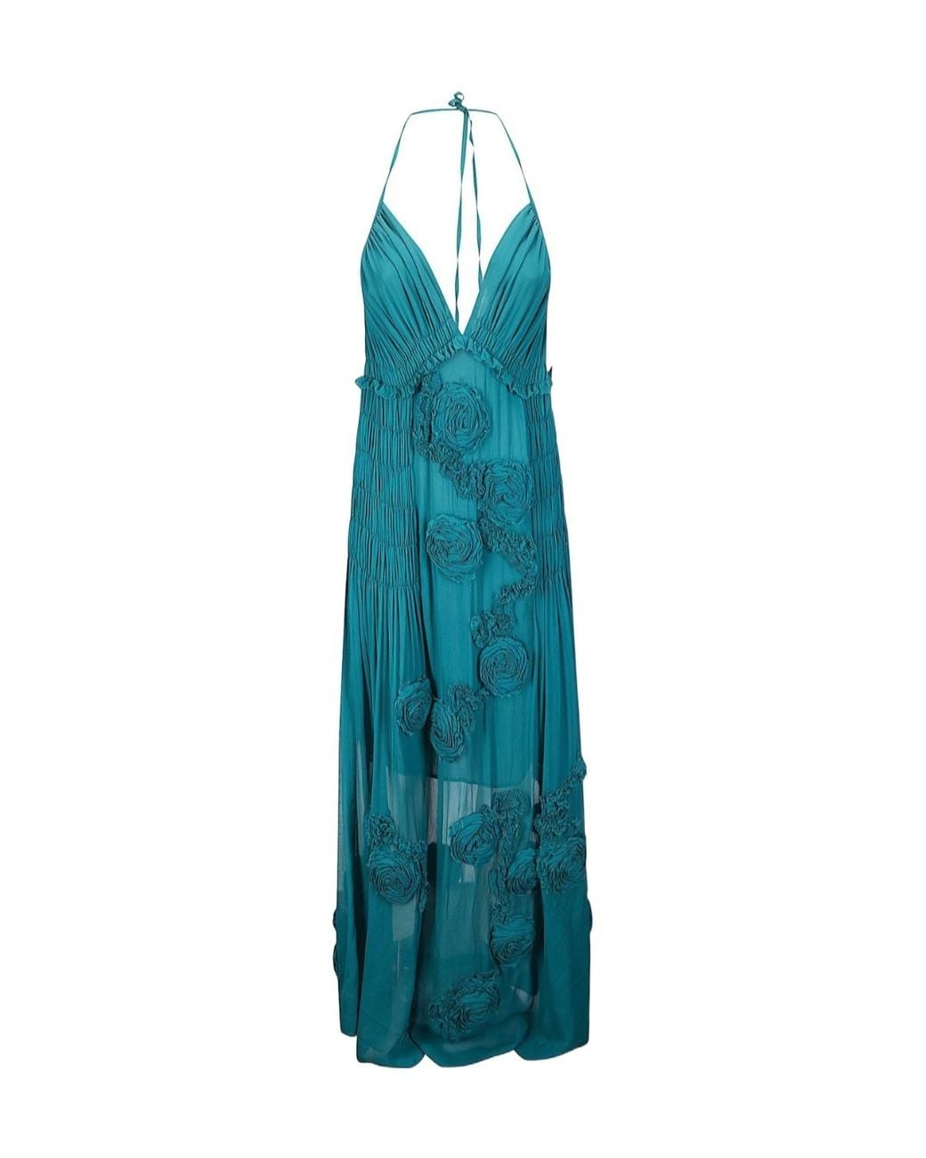 Dries Van Noten Green Drina Appliquéd Maxi Dress