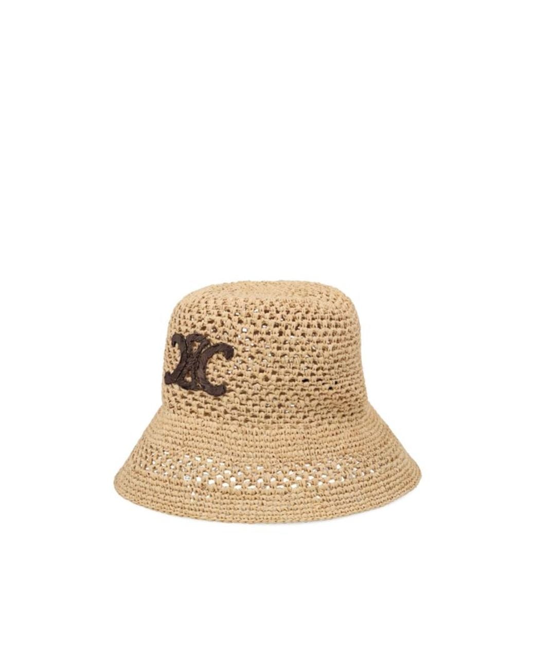 Celine Triomphe Bucket Hat in Natural | Lyst display picture 1
