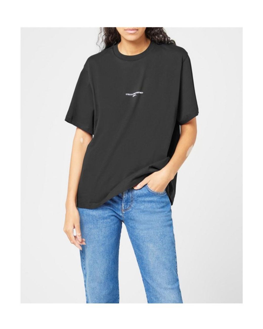 Stella McCartney Black Logo Short-Sleeved T-Shirt