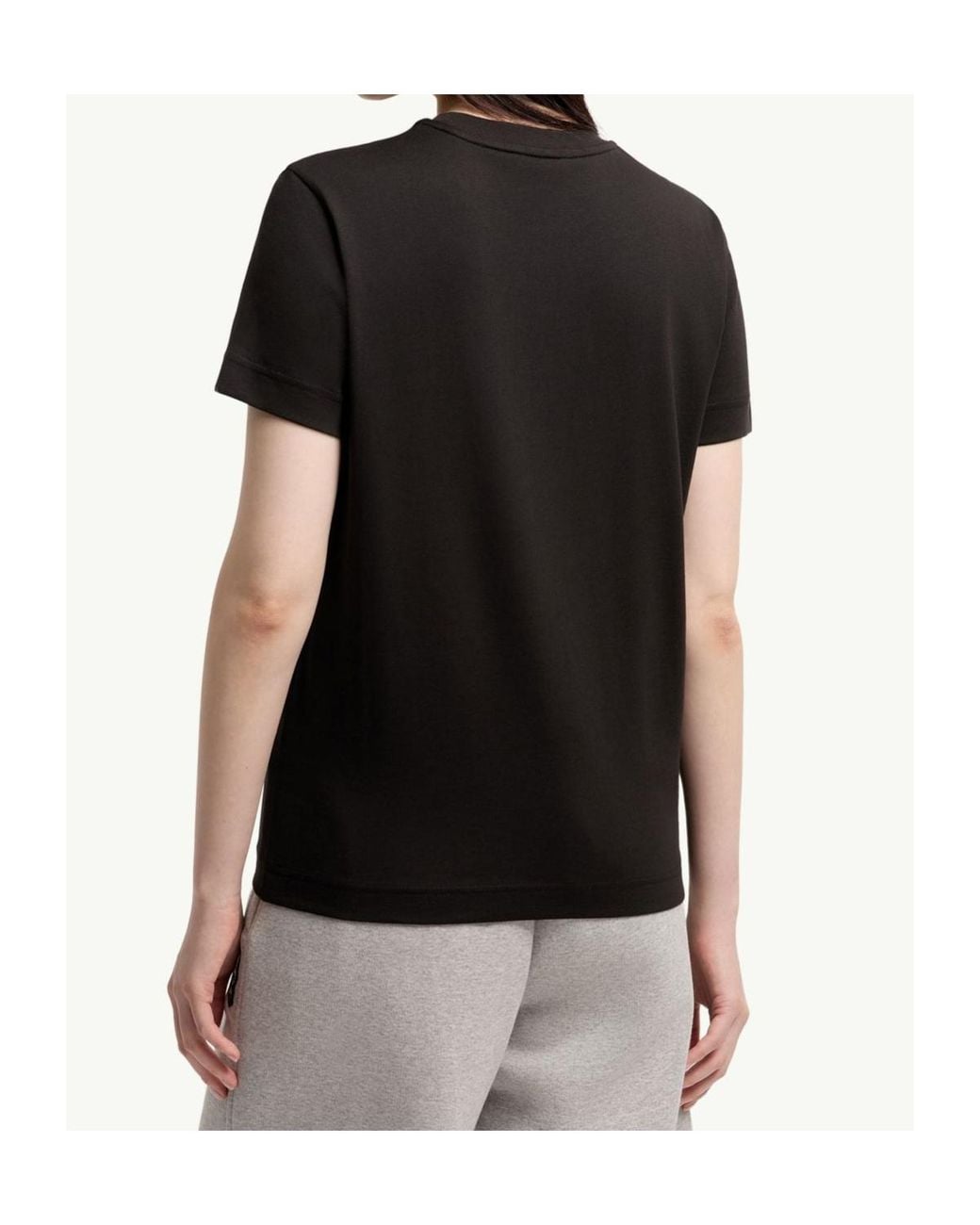 Moncler Black Logo Patch Crewneck T-Shirt
