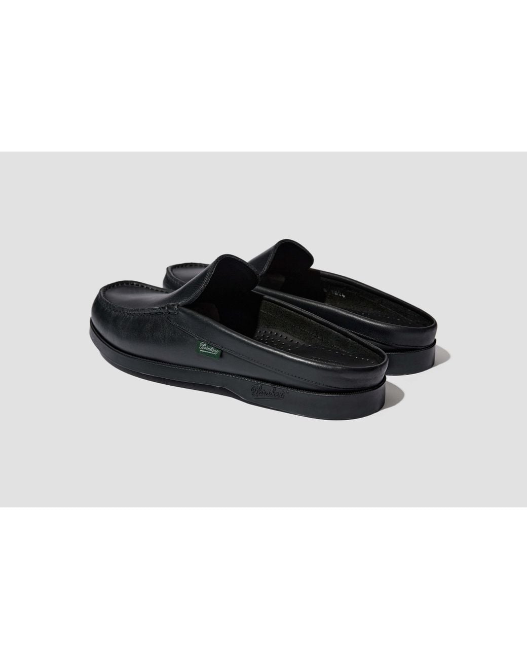 Paraboot Black Round-Toe Mules for men
