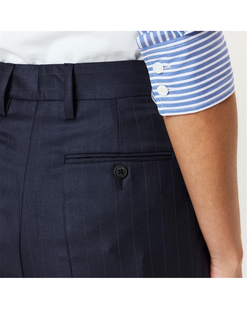 Prada Blue Casual Pants With Belt Loops