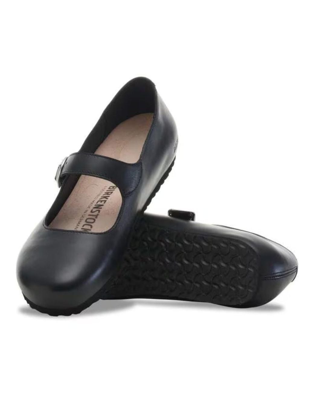 Birkenstock Black Buckle Mary Jane Style Ballet Flats