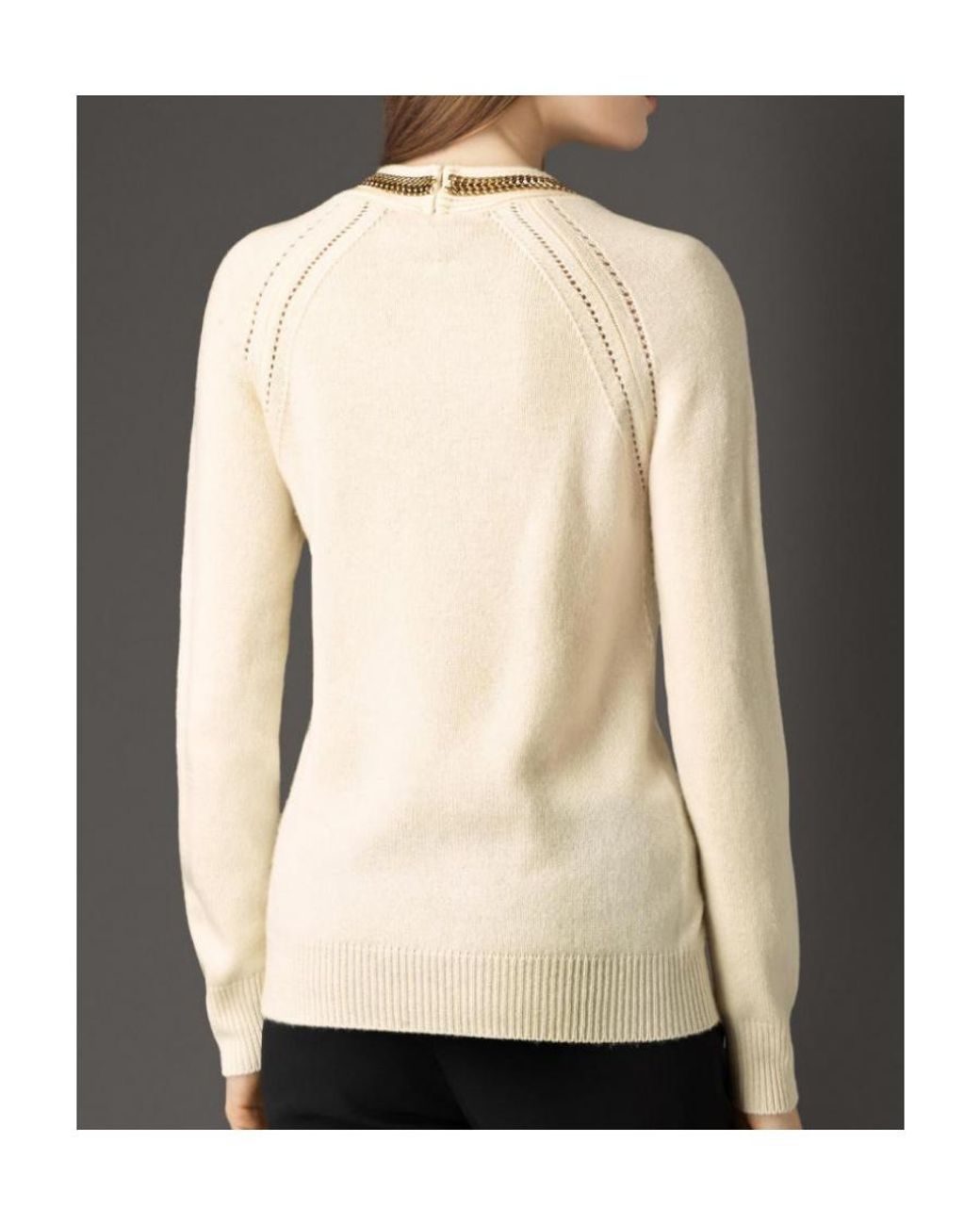 Burberry Gray Crew Neck Knitted Sweater