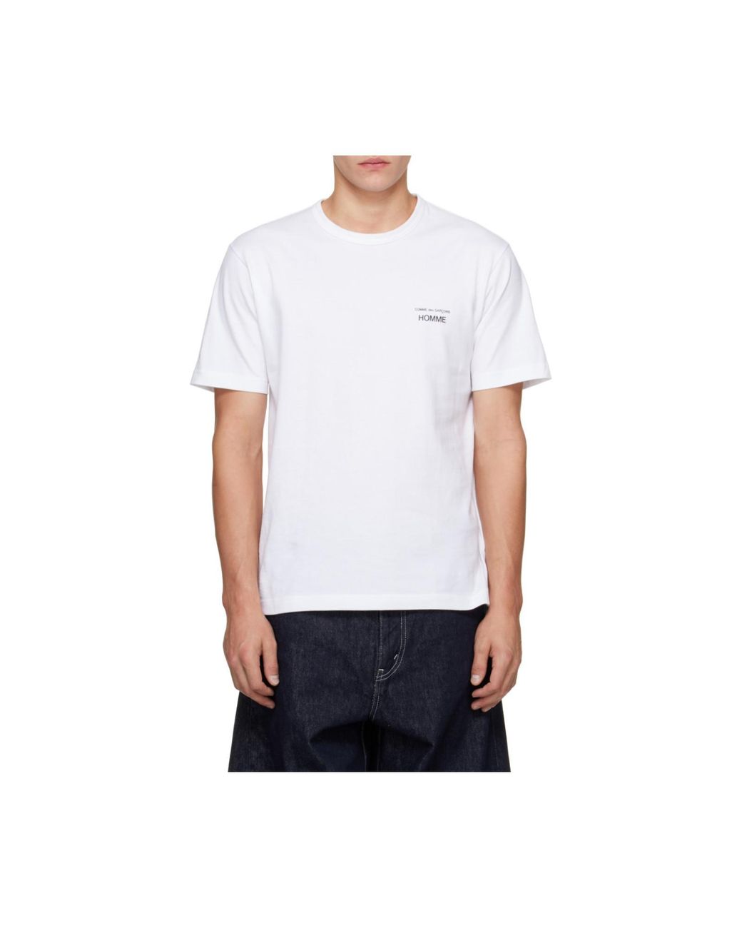 Comme des Garçons White Crew Neck Short-Sleeved T-Shirt for men