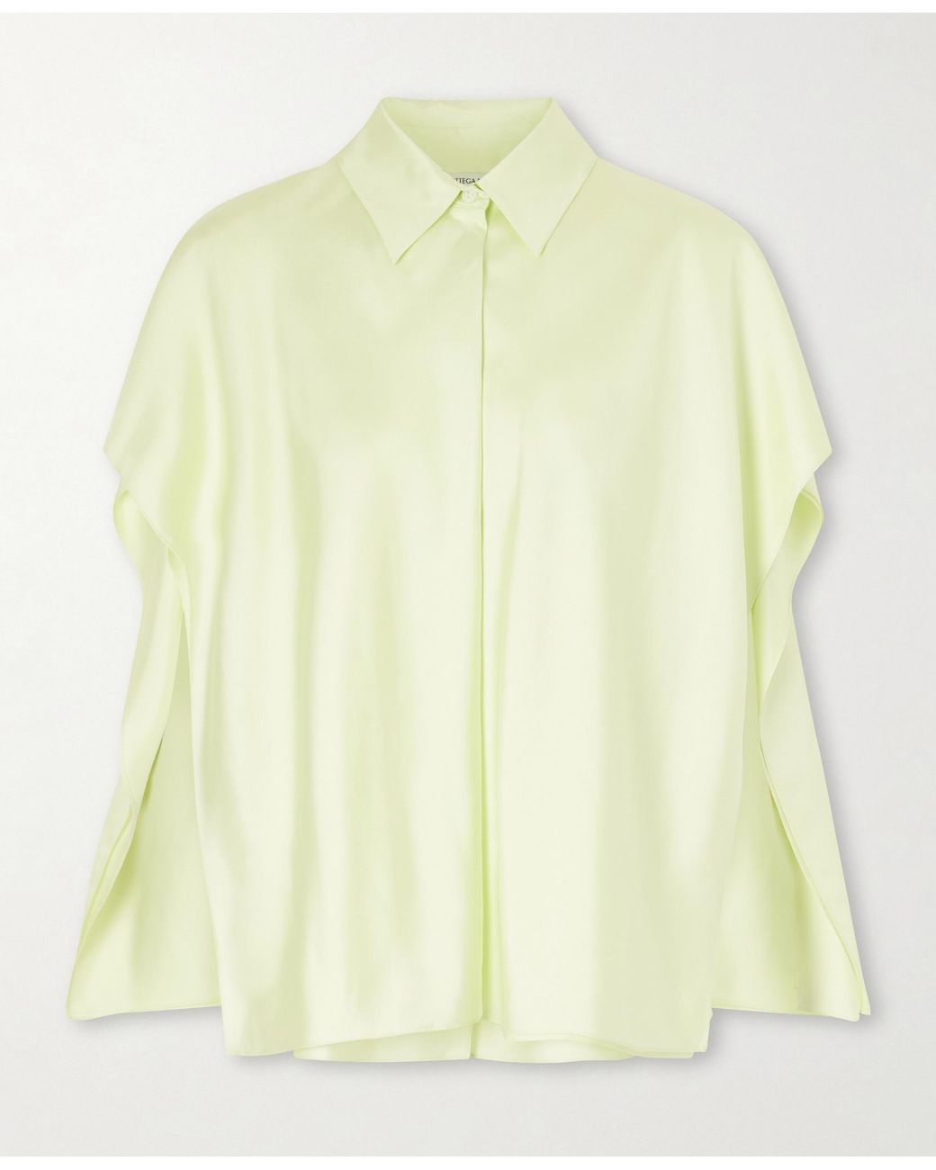 Bottega Veneta Yellow Cape-Effect Layered Shirt