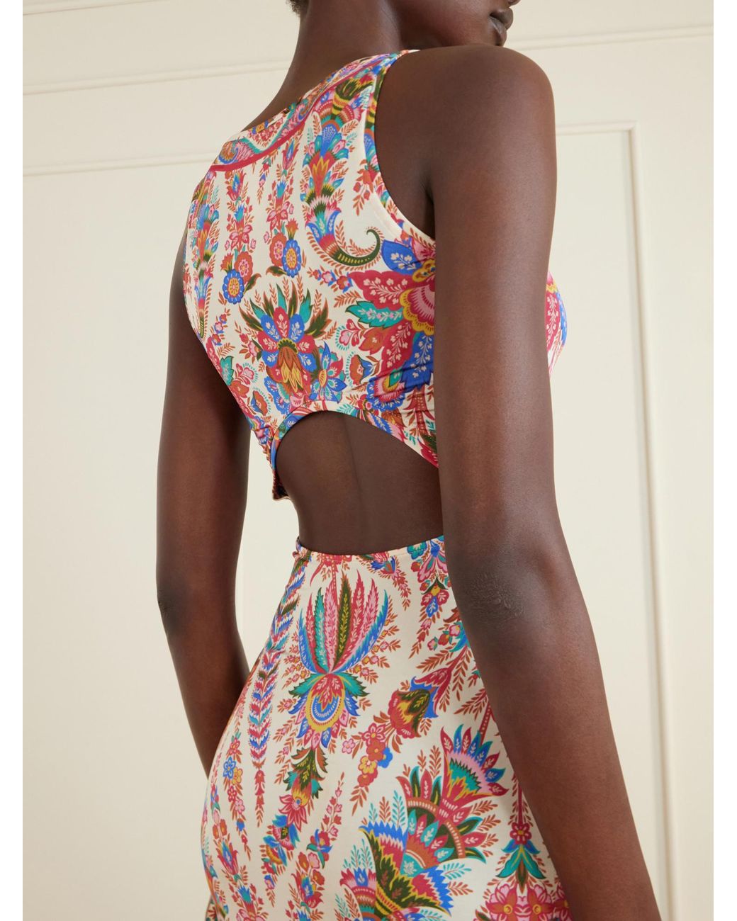 Etro Pink Satin-Jersey Midi Dress